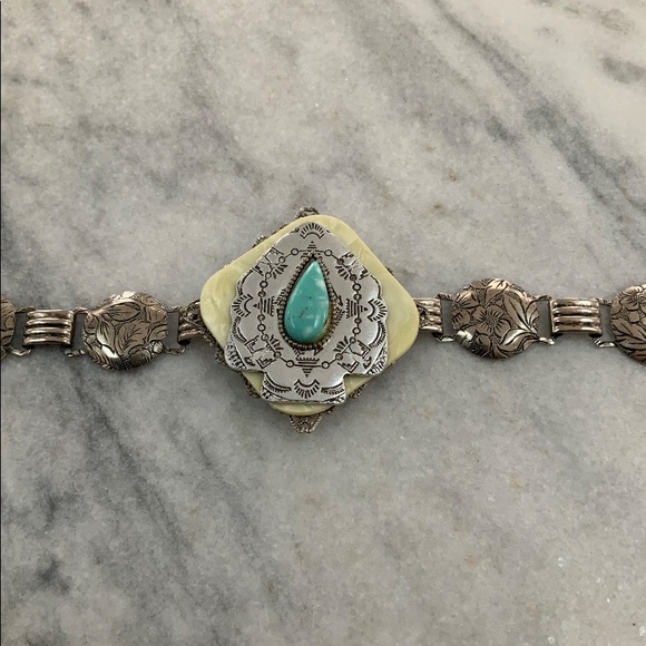 50s Arrowhead Concho Bracelet Fred Harvey Era - Picture 3 of 5